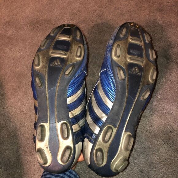 ADIDAS PREDATOR PULSE MANIA BLUE SILVER SOCCER CLEATS MENS SIZE 13 RARE main image 8